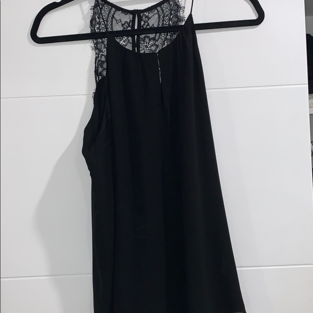 Naked zebra lace black tank